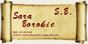 Sara Borokić vizit kartica